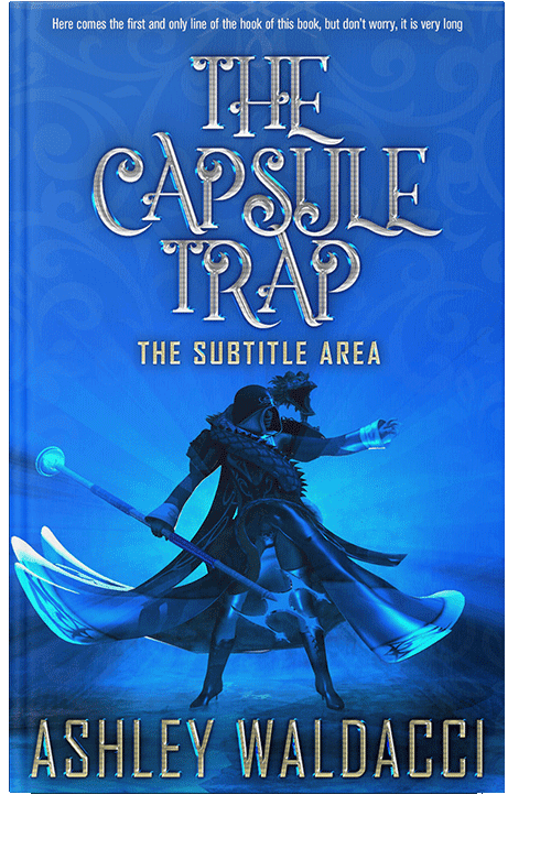 Front view of Science Blue #4296 - Premade Fantasy Book Cover