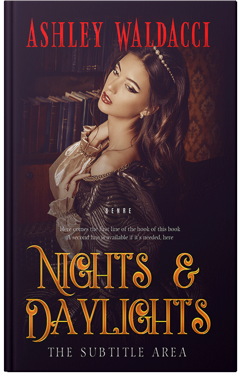 Front view of Premade Historical Book Cover - Aubergine