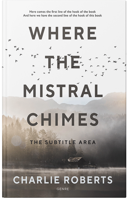 Front view of Premade Literary Fiction Book Cover - Silver Rust