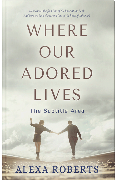 Front view of Premade Romance Book Cover - Green White