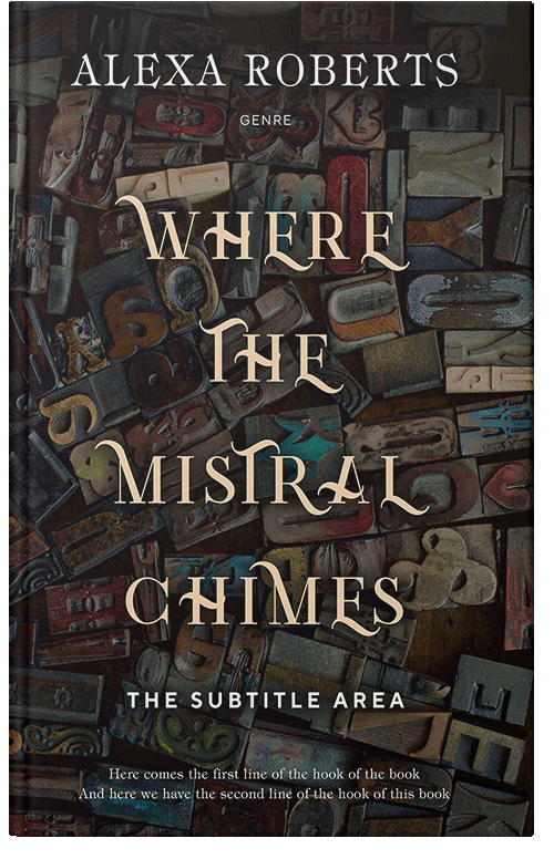 Front view of Premade Literary Fiction Book Cover - Cocoa Brown