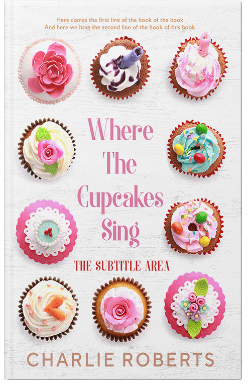 Front view of Premade Cookbooks & Food & Wine Book Cover - Ebb