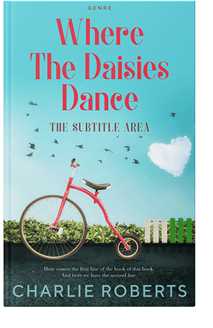 Pre Made Book Cover Aquamarine Blue