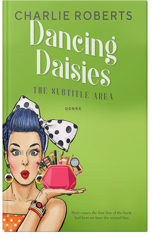 Front view of Premade Chick Lit Book Cover - Sushi