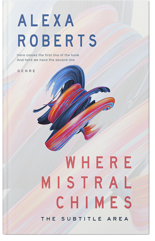 Front view of Premade Abstract Book Cover - Ebb