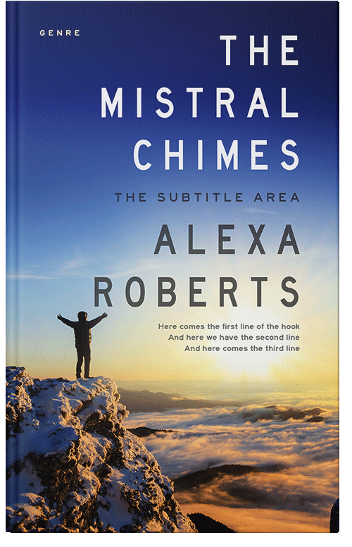 Front view of Premade Action & Adventure Book Cover - Stark White