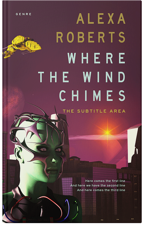 Front view of Premade Science Fiction Book Cover - Crater Brown