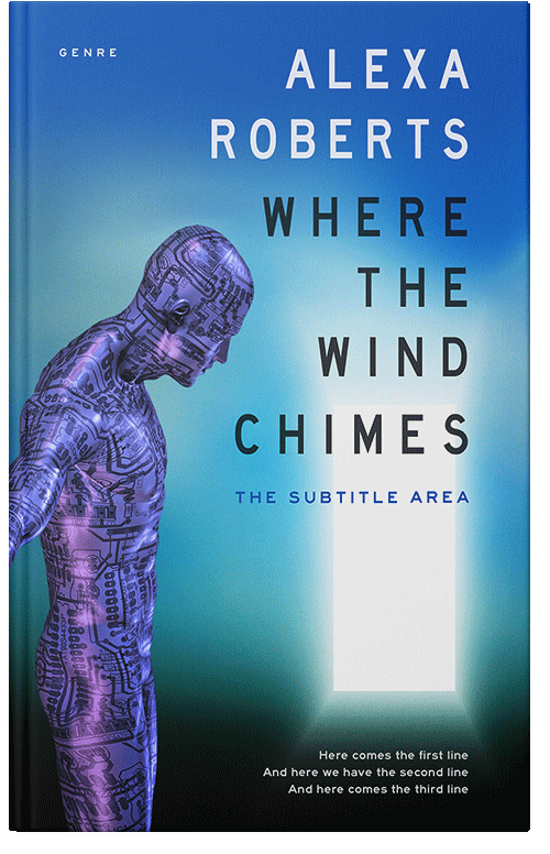 Front view of Premade Science Fiction Book Cover - Azure