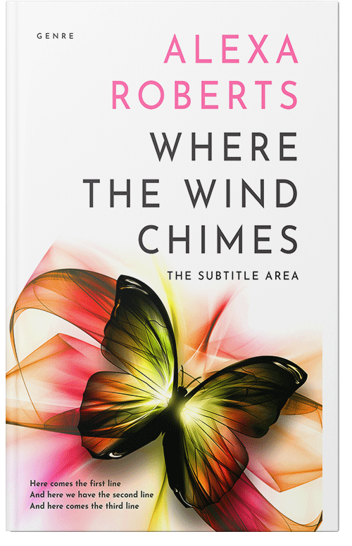 Front view of Premade Poetry Book Cover - Mandys Pink