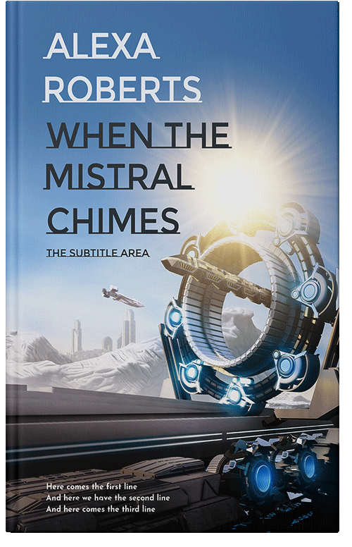 Front view of Premade Science Fiction Book Cover - Kashmir Blue