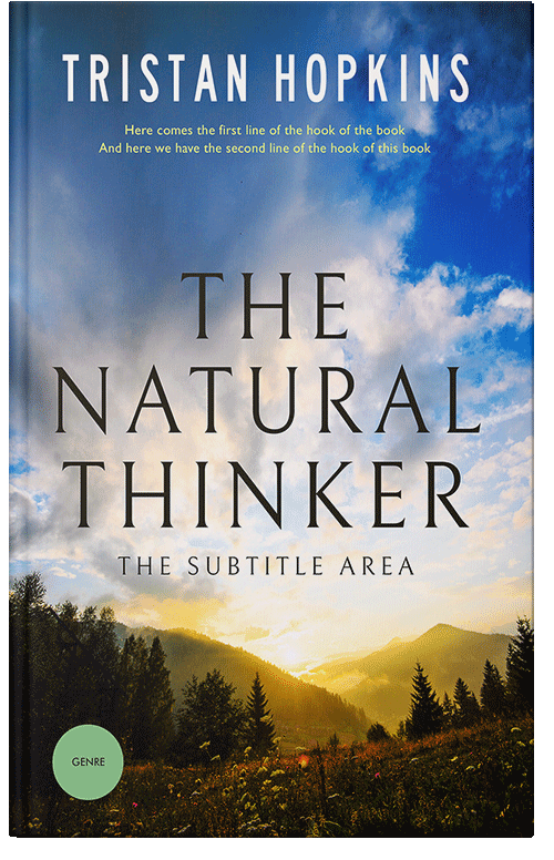 Front view of Premade Nature Book Cover - White Rock