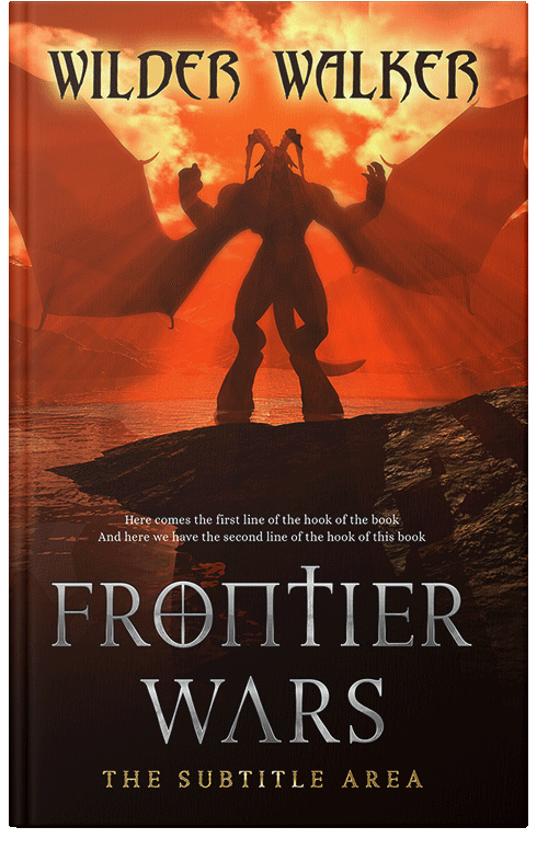 Front view of Premade Fantasy Book Cover - Flame Pea