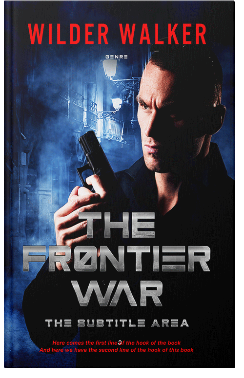 Front view of Premade Mystery & Thriller & Suspense Book Cover - Oriental Pink