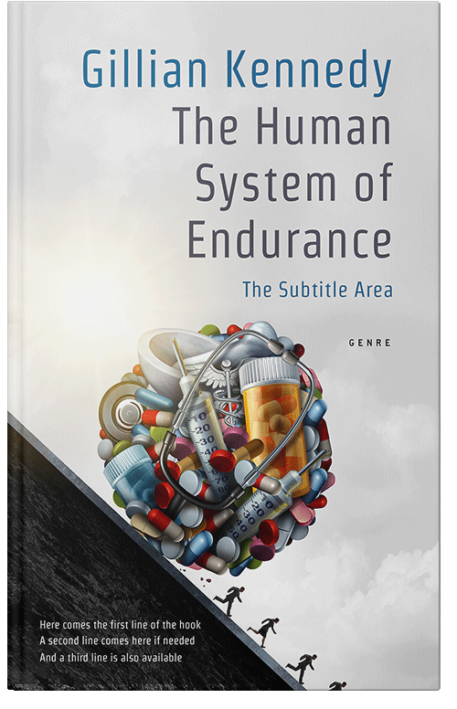 Front view of Premade Medical Book Cover - Shark