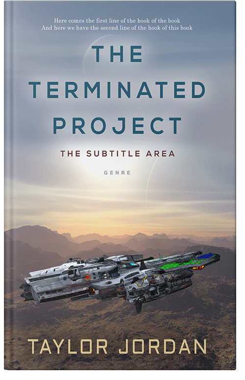 Front view of Premade Science Fiction Book Cover - Pink Swan