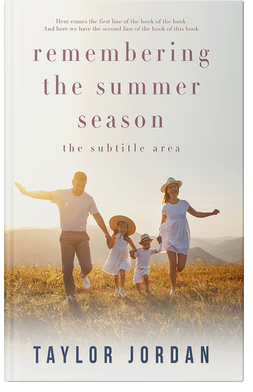 Front view of Premade Family & Parenting Book Cover - Satin Linen