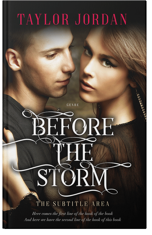 Front view of Premade Romance Book Cover - Tan