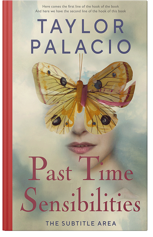 Front view of Premade Abstract Book Cover - Foggy Gray