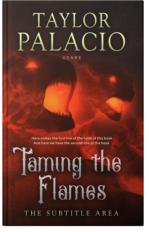 Front view of Premade Fantasy Book Cover - Aubergine