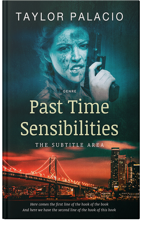 Front view of Premade Mystery & Thriller & Suspense Book Cover - Antique Brass