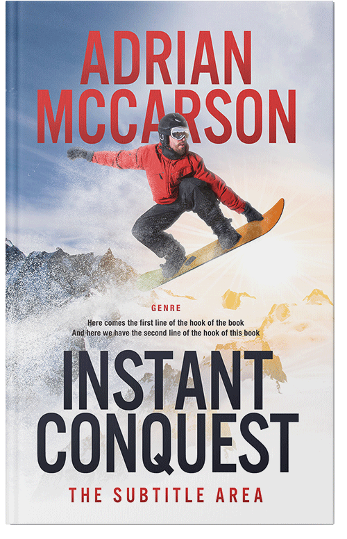 Front view of Premade Action & Adventure Book Cover - Oxford Blue