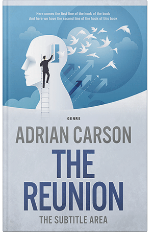 Premade Book Cover Steel Blue