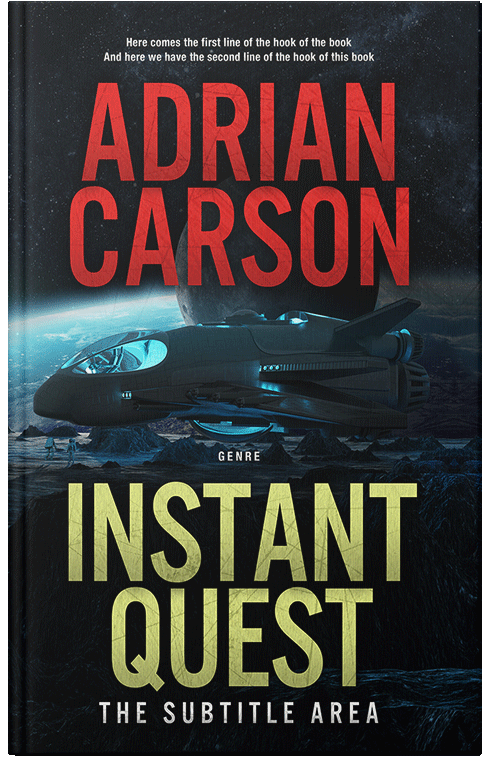 Front view of Premade Science Fiction Book Cover - Antique Brass