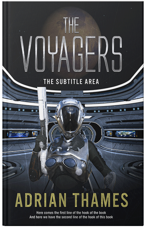 Front view of Premade Science Fiction Book Cover - Shark