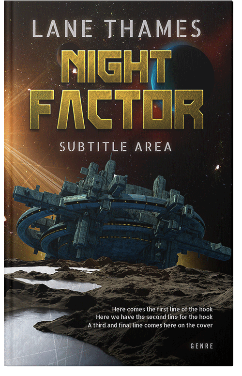 Front view of Premade Science Fiction Book Cover - Cod Gray