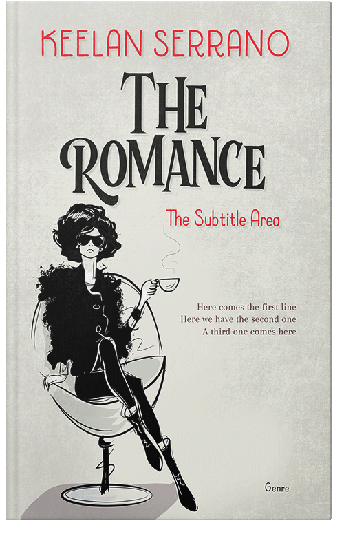 Front view of Premade Abstract Book Cover - Cararra