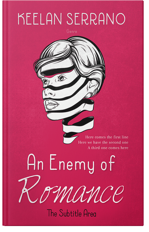 Front view of Premade Chick Lit Book Cover - Maroon Flush