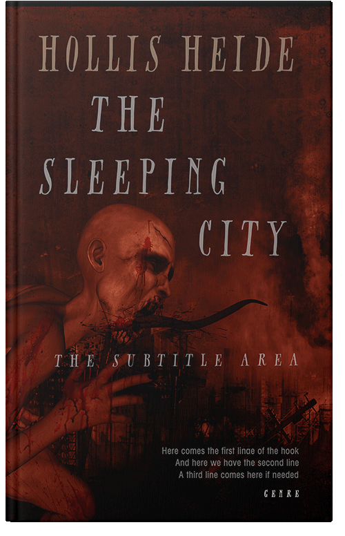 Front view of Premade Horror Book Cover - Wood Bark