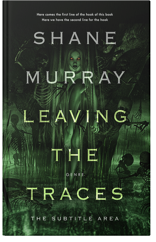 Front view of Premade Fantasy Book Cover - Hunter Green