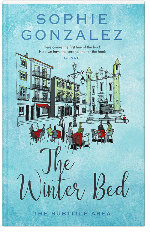 Front view of Premade Chick Lit Book Cover - Water Leaf