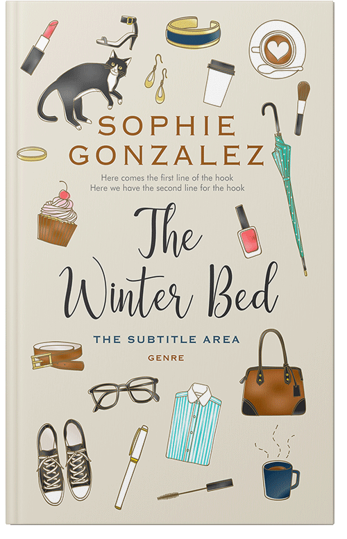 Front view of Premade Abstract Book Cover - Pearl Bush