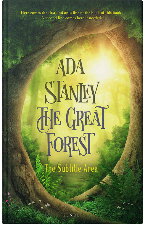 Front view of Premade Fantasy Book Cover - Woodland