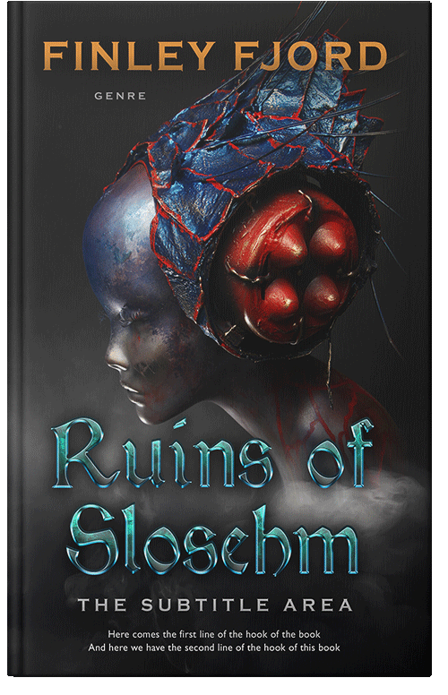 Front view of Premade Fantasy Book Cover - Shark