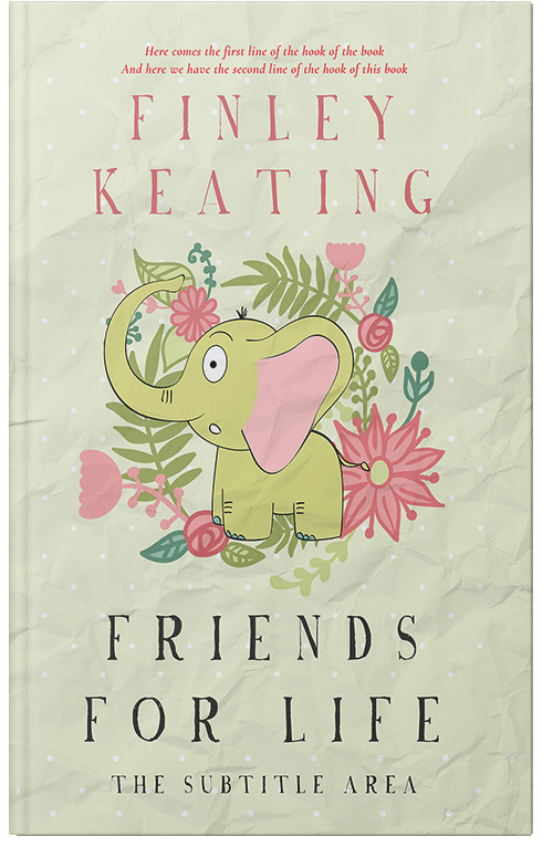 Front view of Premade Children's Book Cover - Satin Linen