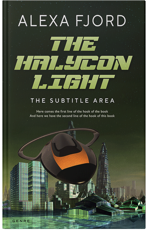 Front view of Premade Science Fiction Book Cover - Green Smoke