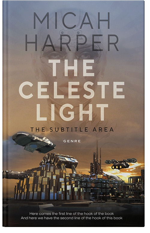 Front view of Premade Science Fiction Book Cover - Americano