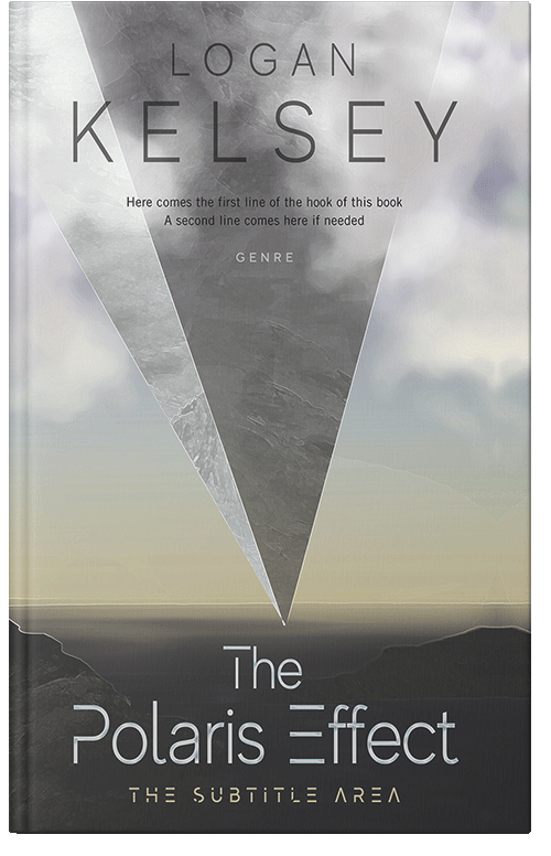 Front view of Premade Science Fiction Book Cover - Mist Gray