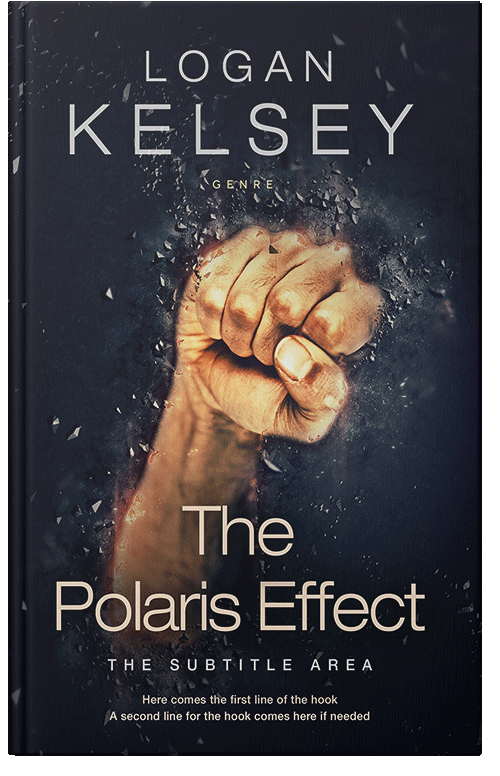 Front view of Premade Action & Adventure Book Cover - Tan