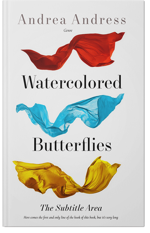 Front view of Premade Abstract Book Cover - Gallery