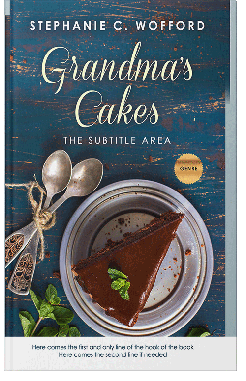 Front view of Premade Cookbooks & Food & Wine Book Cover - Pickled Bluewood