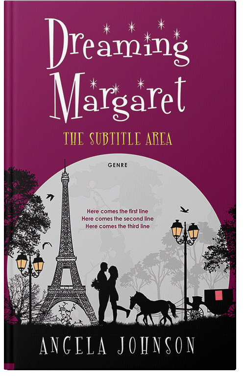 Front view of Premade Romance Book Cover - Rose Bud Cherry