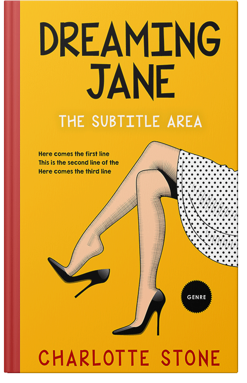 Front view of Premade Abstract Book Cover - Selective Yellow