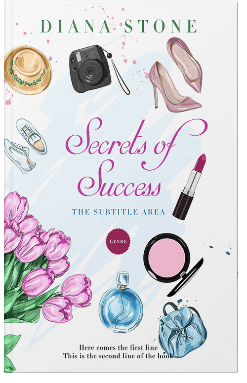 Front view of Premade Abstract Book Cover - Mineral Green