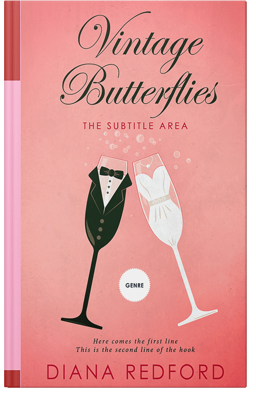 Front view of Premade Romance Book Cover - Sweet Pink