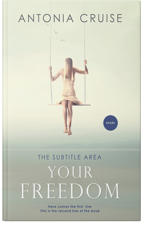 Front view of Premade Self-Improvement & Self-Help Book Cover - Moon Mist