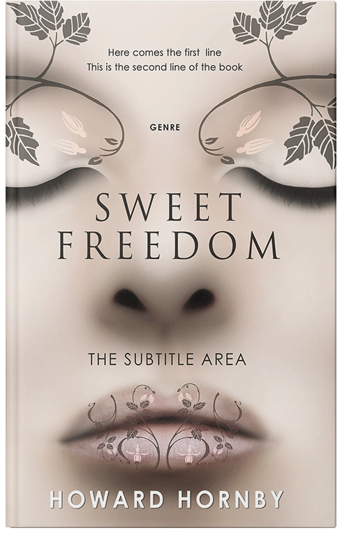 Front view of Premade Abstract Book Cover - Wafer